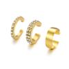 3-piece Set Ins Wind Women's Ear Bone Clips Without Ear Holes, Personality and Temperament, Niche Versatile Diamond-set Ear Clips