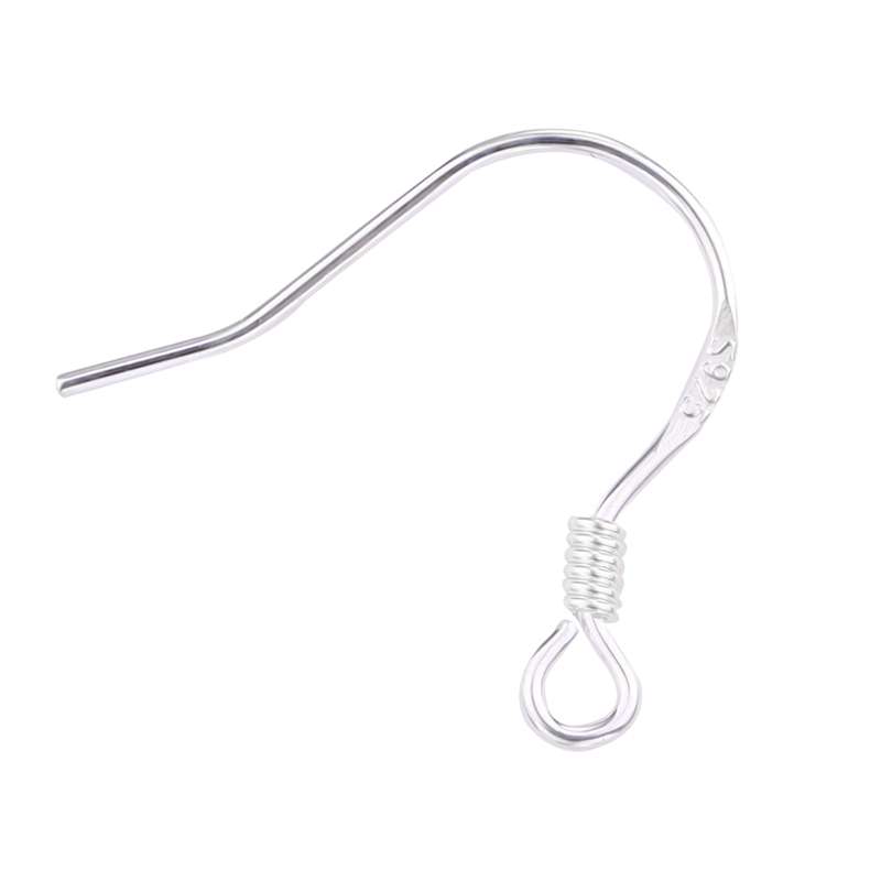 6pcs/pack Genuine 925 Sterling Silver Hook Ear Wire Hook Findings For DIY Jewelry Making Earring Accessories
