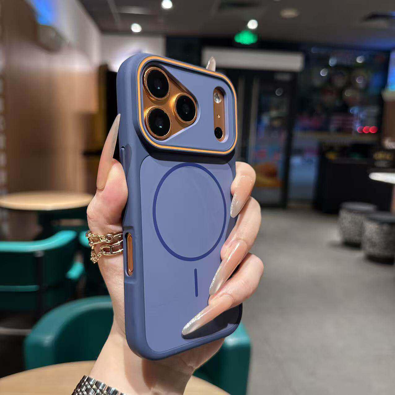 

Compatible Magnetic Phone Case for iPhone 17 Pro Max, Apple 16, Two-Color Large Window, Full Coverage Drop-Proof 15/14/13 iPhone 11