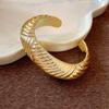Europe and America Cross Border Wave Cold Wind Open-Ended Bracelet Simple and Exaggerated Stylish Bracelet Accessible Luxury Fancy Bracelet for Women