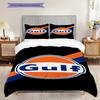 Gulf Oil Vintage Logo Threepiece Set 1 Duvet Cover 2 Pillowcase Without Core Christmas Birthday Gift Soft And Comfortable