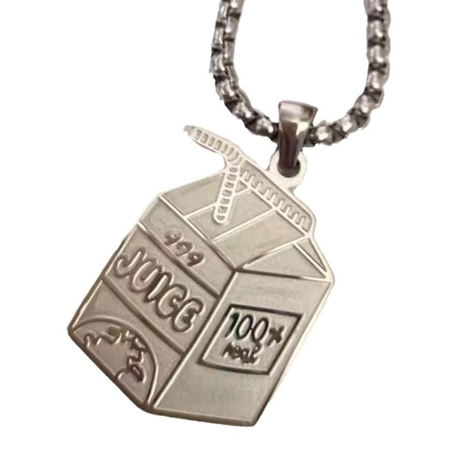 

Элегантное ожерелье из нержавеющей стали, креативная подвеска в виде коробки для напитков, цепочка на шею, ювелирное украшение для повседневного ношения и особых случаев