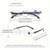8pcs High-Definition Blue Light Blocking Reading Glasses - Rimless, Anti-Eyestrain, Glare Protection, +1.0 to +4.0