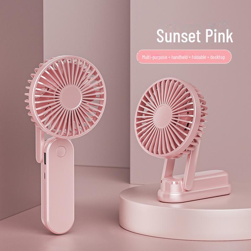 Ventilador dobrável recarregável USB portátil - Mini ventilador portátil ultra silencioso e multifuncional