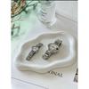 Ceramic Jewellery Storage Tray, Cloud-Shaped Design, Can Be Used as an Earring Display Stand, Office Decorative Item, or Gift