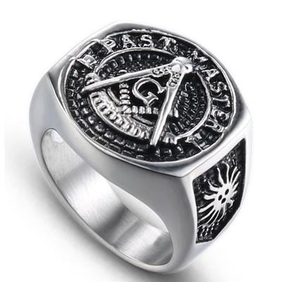2025 Mode Religiöse Freimaurerei Goldring Retro Herrenring Schmuck