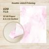 Watercolor Decorative Paper 120Pack Stationery Paper Double Sided Colorful Printer Friendly for Invitations Letters 8.5 X 11 In