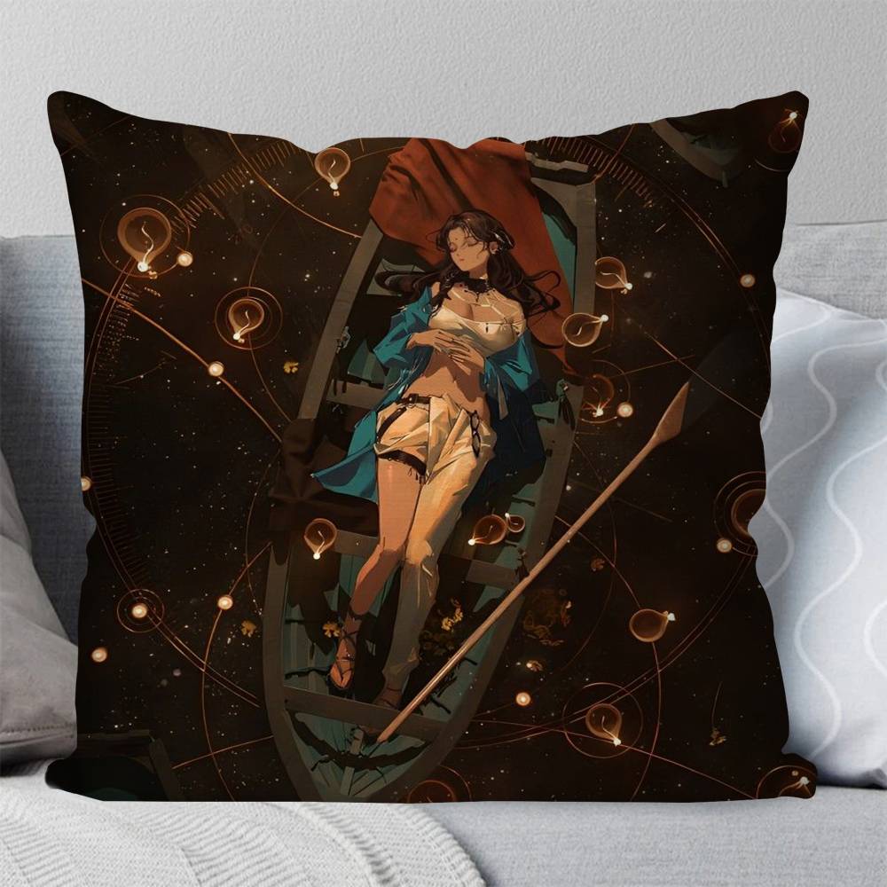 Black Dwarf Anime Reverse Pillow Case Fashion Square Pillowcase Bedroom Sofa Room Ins Decoration Leisure