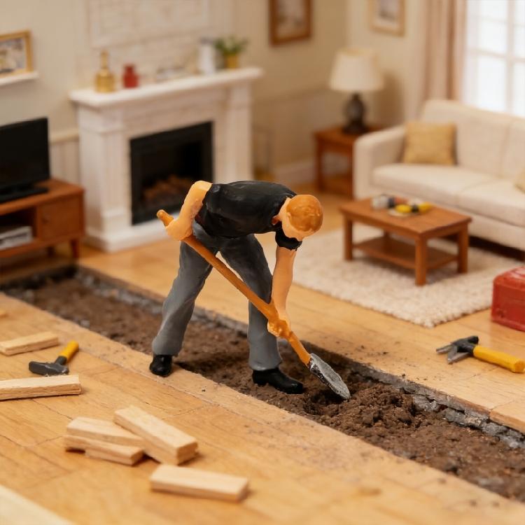Highly Detailed 1:64 Miniature Construction Team Digging Scene Resin Model Upgrades Great for Collectors & Enthusiasts