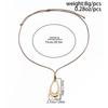IngeSight.Z Simple Irregular Hollow Geometry Pendant Choker Necklace Creative Metal Wax Thread Chain Neck Accessories Jewelry