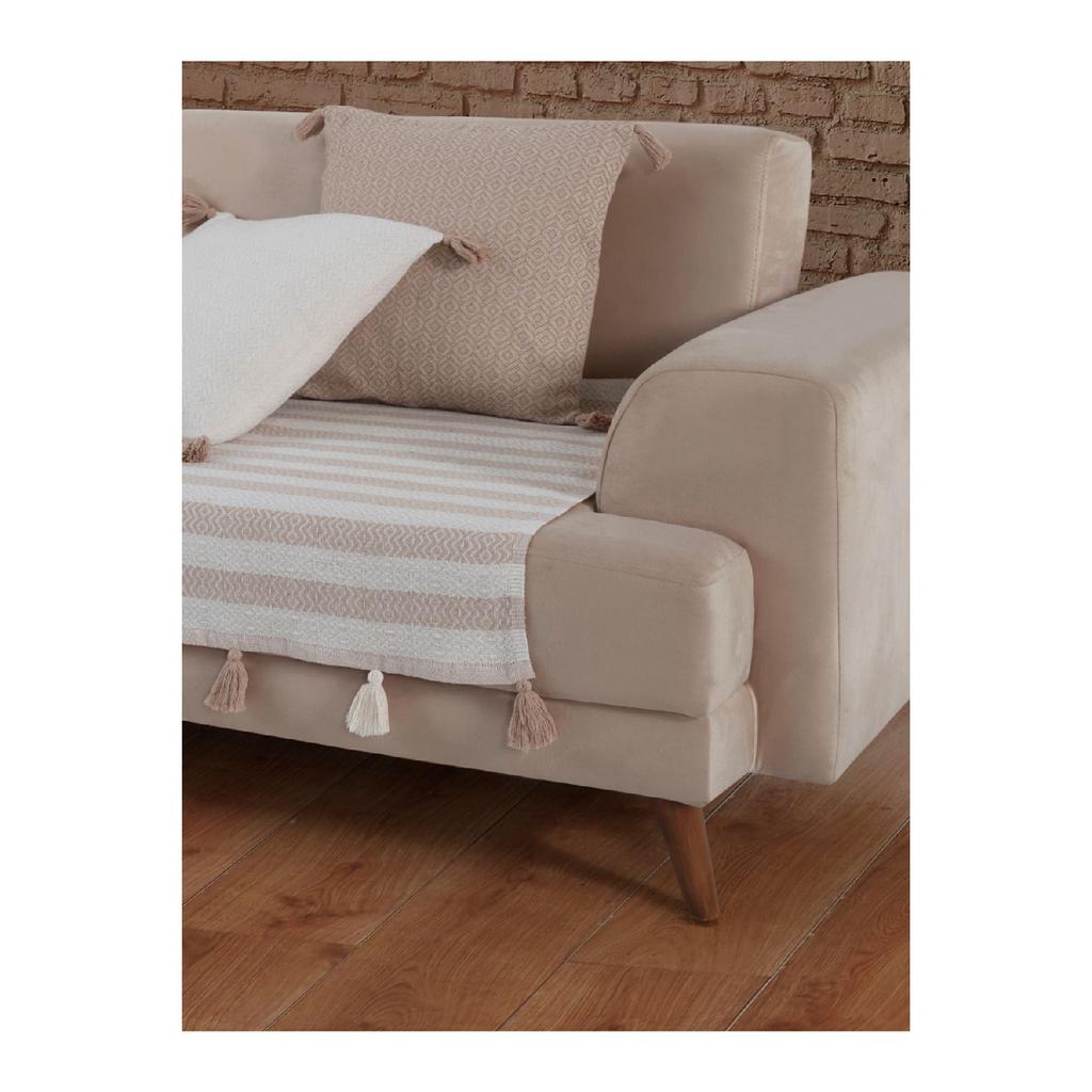 Liva Pompom Black Sofa Cover 115 X 200 Cm Sofa Divan Sofa Bed Armchair Cover Shawl With Tassels