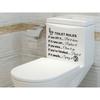 Toilet Rules Bathroom Wall Decor Stickers, DIY Removable Vinyl Art Bathroom Decor Wall Quotes Stickers Sign For Door Living Room Home Decorations