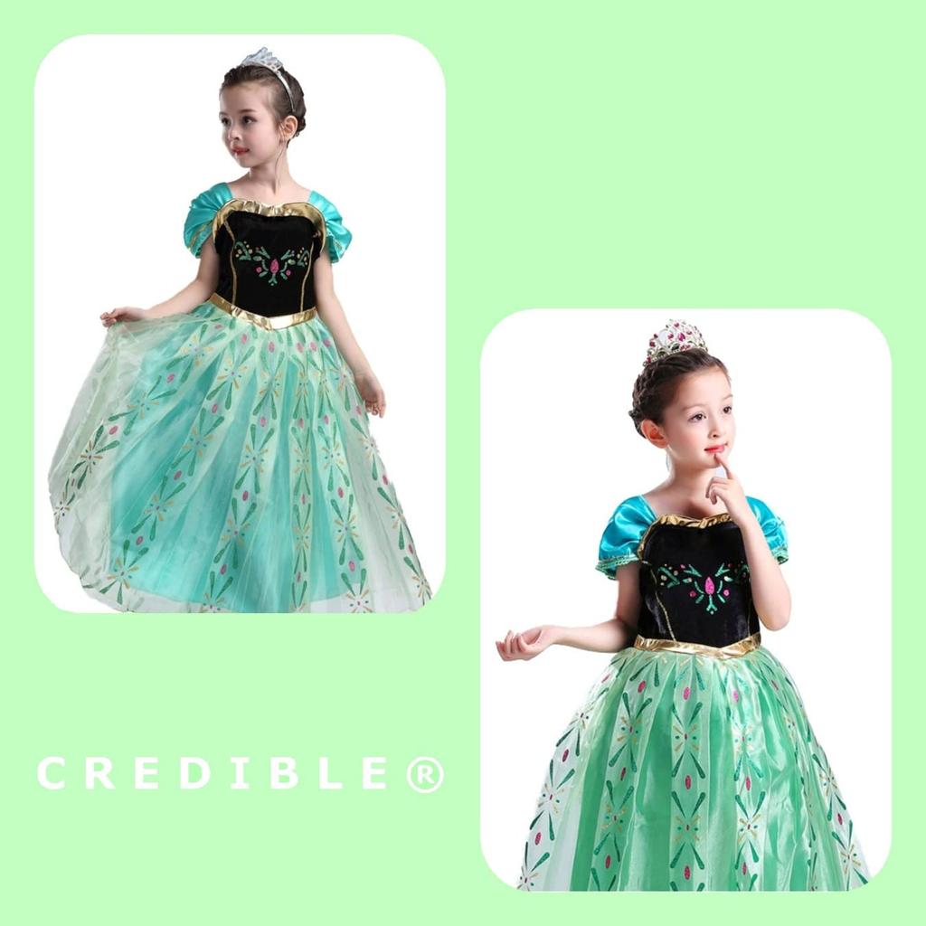 Princess Dress for Cosplay Cute Heart Tiara and Bracelet for Halloween 120cm NT372A [CREDIBLE] Kids, Costume, 3-Piece Set, Recitals, Birthdays,