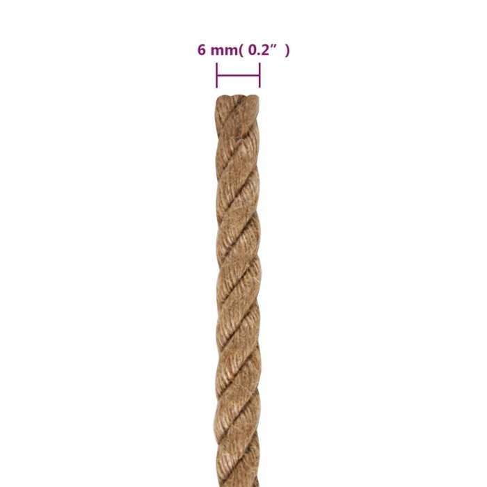 VidaXL Corde de jute 250 m de long 6 mm d'épaisseur 153741