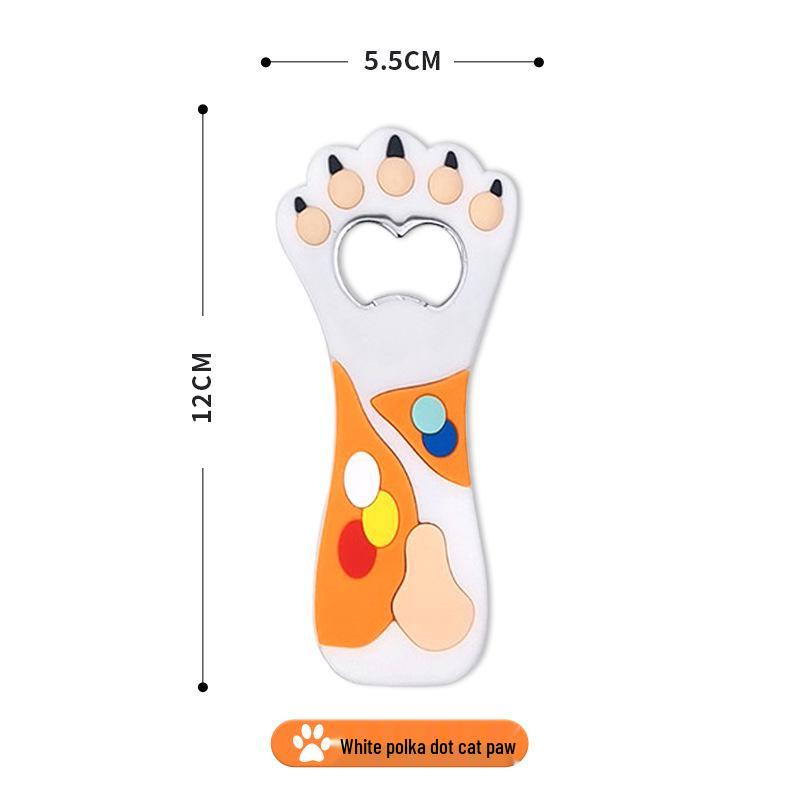 

Cute Cat Paw Beer Bottle Opener & Refrigerator Magnet - Soft PVC Rubber