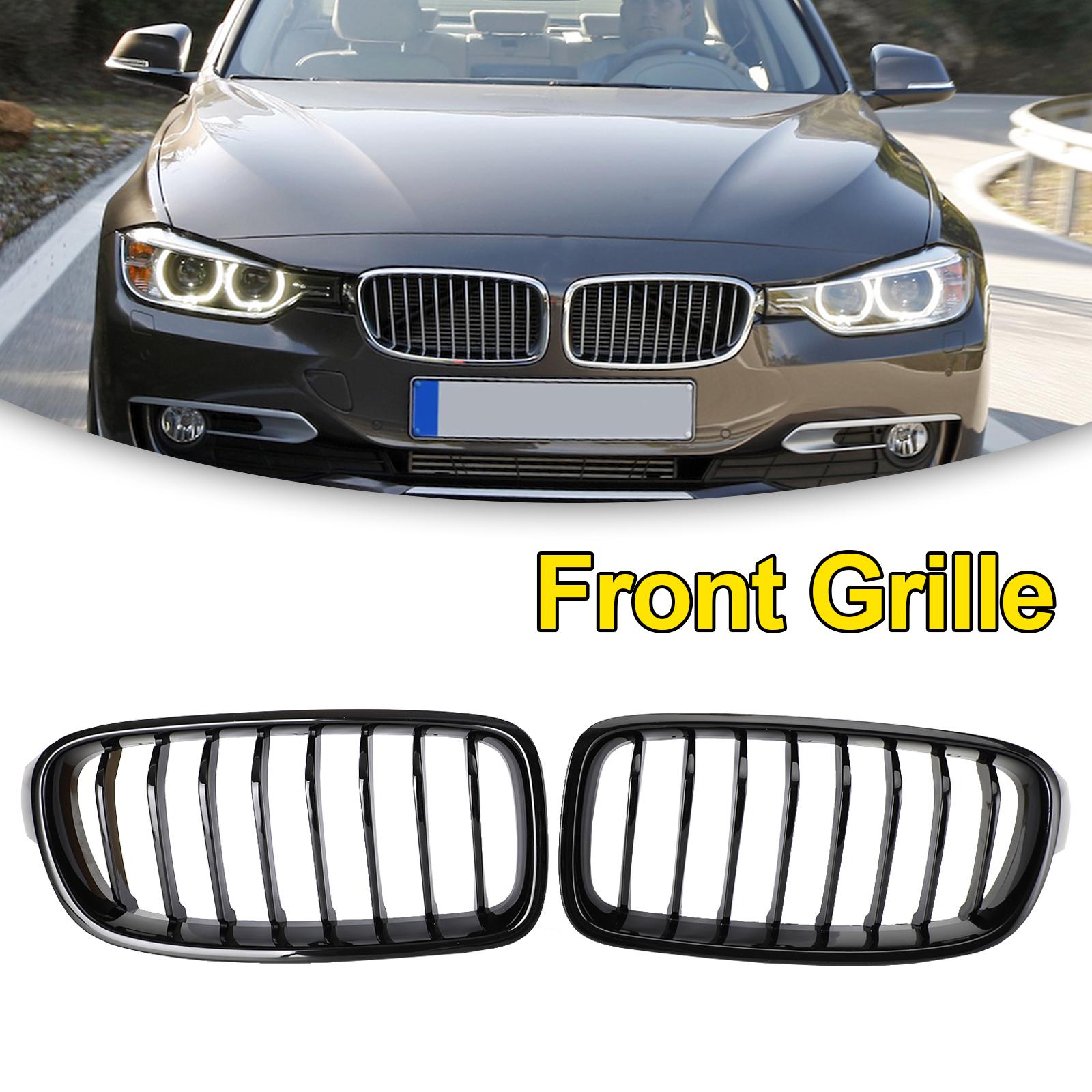 

Gloss Black Front Kidney Grill Grille Fit BMW 3 Series F30 F31 F35 2012-2019