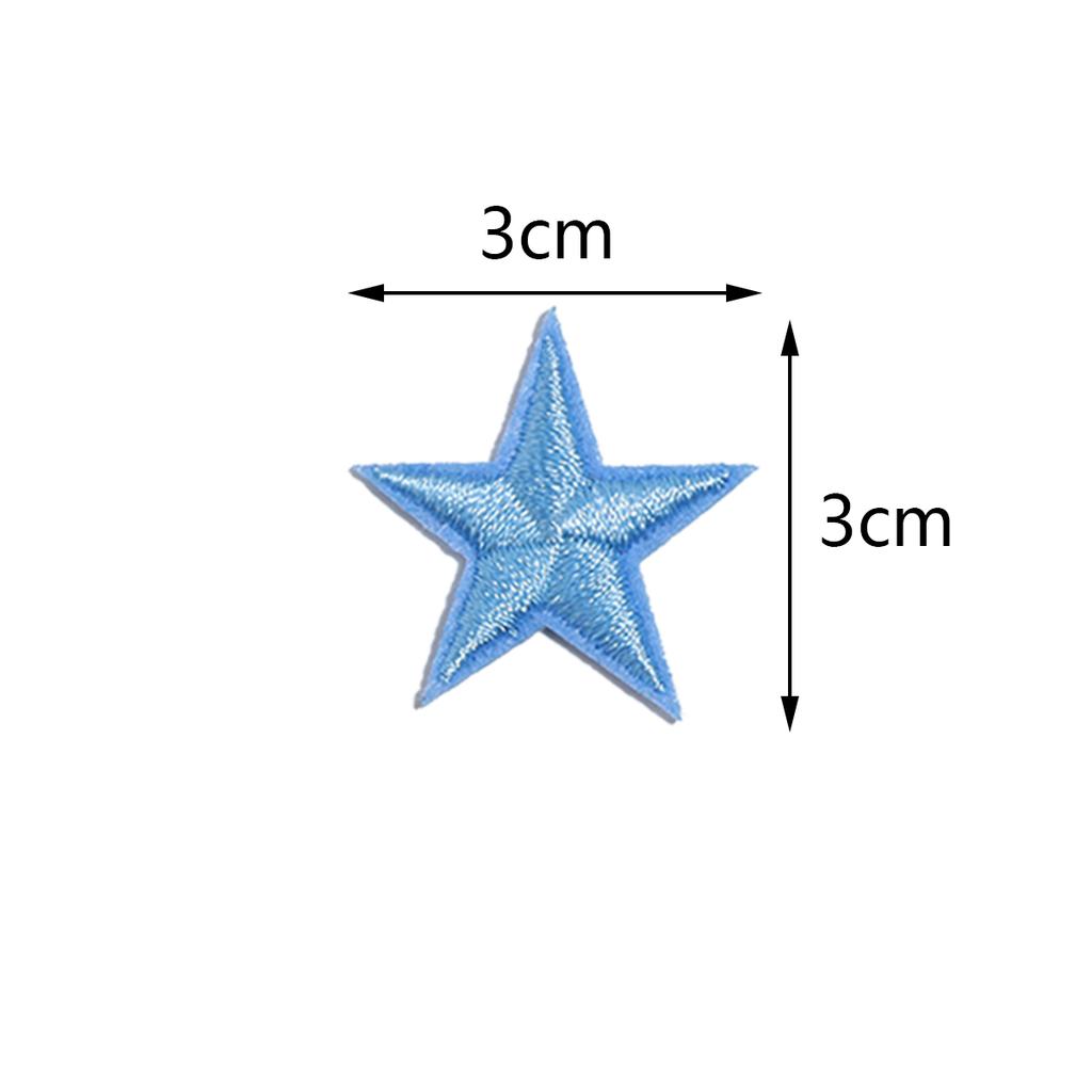 10 sztuk 3cm Małe Mini Gwiazdki Haftowane Naszywki do Prasowania na Ubrania DIY Ubrania Pentagramy Aplikacje Czarno-Białe Złote Paski z Naklejkami