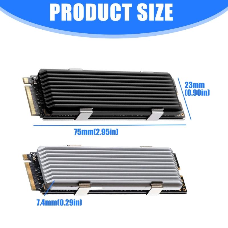 Anodized Aluminum M.2 2280 SSD Coolers Heatsink For Enhances Heat Dissipation And Stable Performances