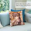 Anime Game G-Genshin Pillow Case Short Plush Double-sided Print Square Throw Pillow Covers Sofa Home Cushion Decor