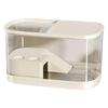Turtle Breeding Box with Basking Platform Desktop Aquarium Small Transparent Tank for Turtles Crabs Fishes Amphibians Reptiles