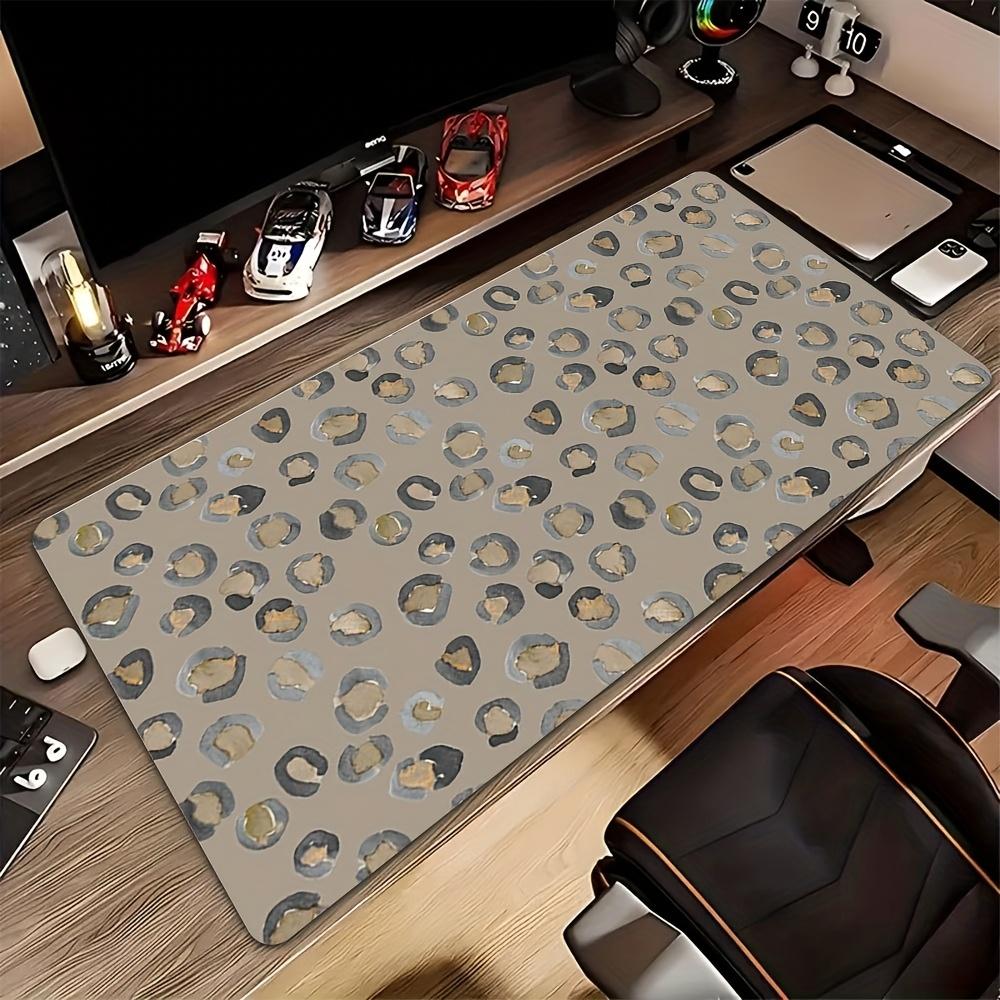 Extra large abstract leopard print gaming mouse pad anti-slip rubber base laptop desk pads thickened lock edge PC accessories