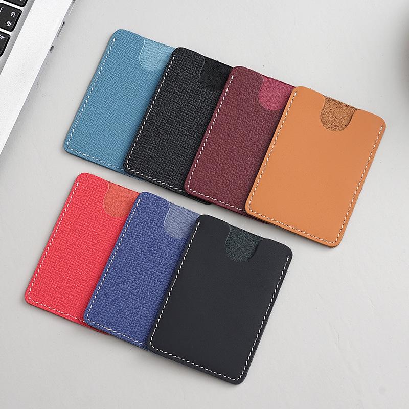 Men's and Women's Genuine Full Grain Leather Card Holder - Slim, Soft Protective Sleeve for Credit and Business Cards