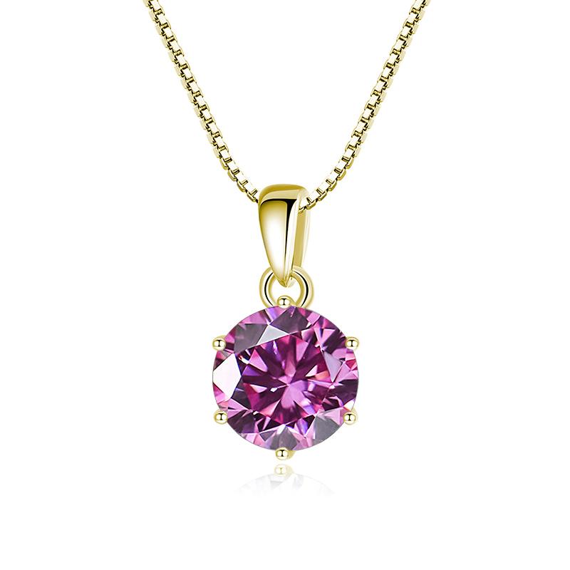 Butterflykiss 1 CT Real Moissanite Pendant Necklace For Women Top Quality 925 Silver Wedding Party Bridal Fine Jewelry