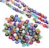 TX24 6/8mm Glass Beads Color Flat Sweet Round Mixed Porcelain Handmade Bracelet Flower Beads Used DIY Accessories Accessory