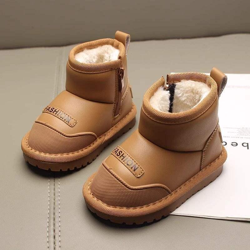 

Kids Fleece-Lined Snow Boots: 2025 New Winter Style for Boys & Girls Size 23, Approx. 14.5cm