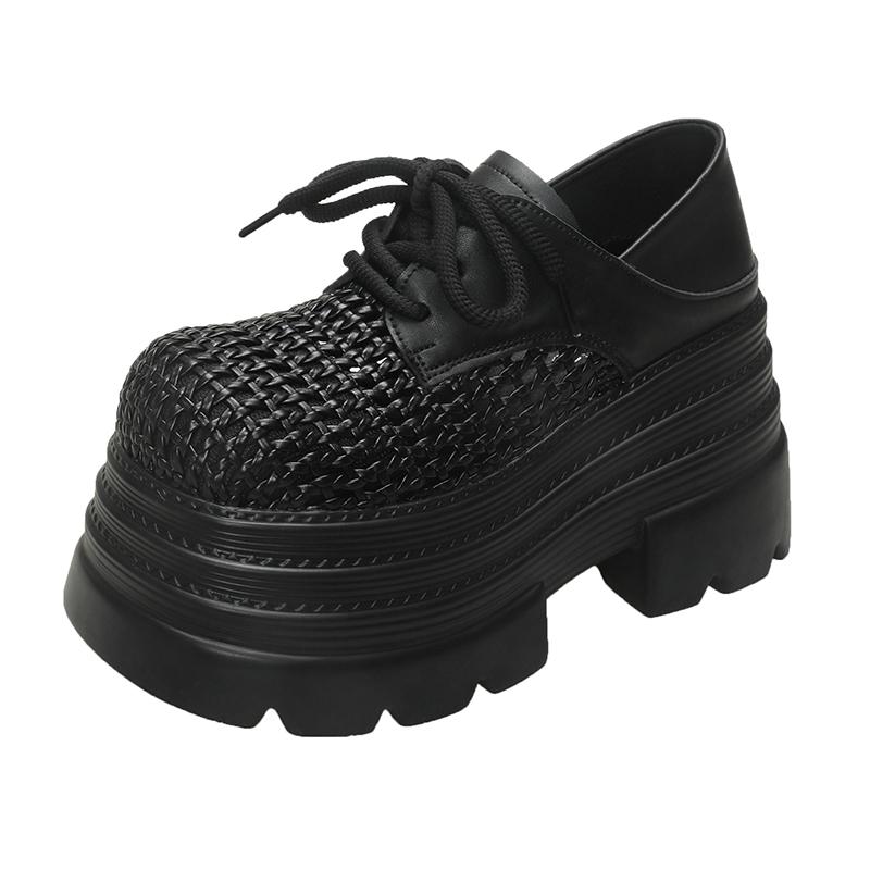 

Мода 10 см Женские Туфли на Высоком Каблуке Новые Летние Лодочки Женские Шнуровка Платформа Массивные Кроссовки Клиновидные Сандалии Шлепанцы Обувь Zandalias De Mujer 34 чёрный