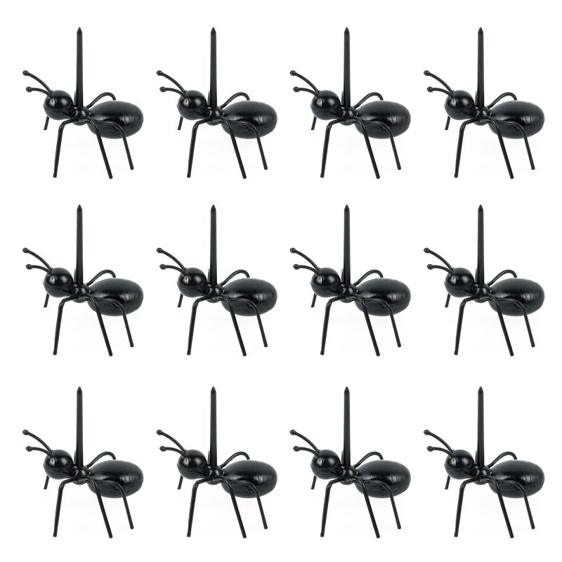 

12PCS Fruit Dessert Fork Ants Shape Food Pick Toothpicks Reusable Appetizer Forks for Kitchen Wedding Birthday 1