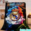 Custom Name Madrid Football Flannel Blanket Seasonal Universal Blanket For Indoor/outdoor, Perfect For Bedroom Sofa birthday gifts