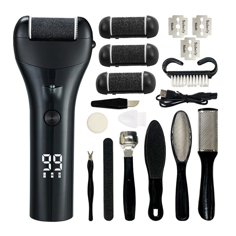 Electric Foot Grinder With Digital Display Rechargeable Callus Remover Ipx4 Portable Foot File Heel Dead Skin Callu Removal Tool