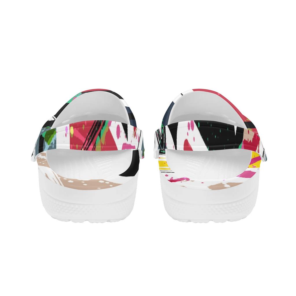 Unisex Printed Garden Shoes EVA Clogs Lightweight Breathable Slip On Sandals for Beach Pool Bathroom Home Indoor Outdoor Wear