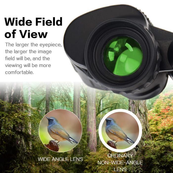 20x50 Jumelles de haute puissance pour adultes, enfants, compact, étanche avec faible luminosité Vision de nuit Télescope ju 1450