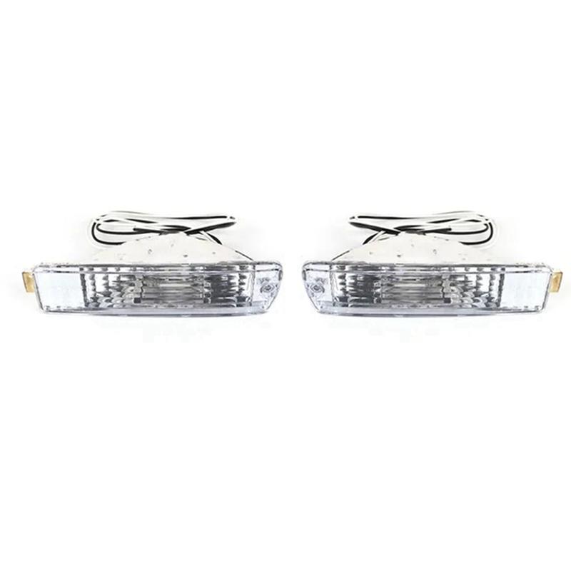 1 Pair For  VW Golf 2 MK2 Jetta 2 MK2 1980-1992 Front Turn Signal Bumper Indicator Light Lamp With Harness