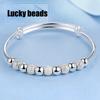 9/11 Beads Lucky Charm Bracelets Bangles Cuff Bracelets For Women Fashion Simple Vintage Silver Plated Charm Korean Bracelets