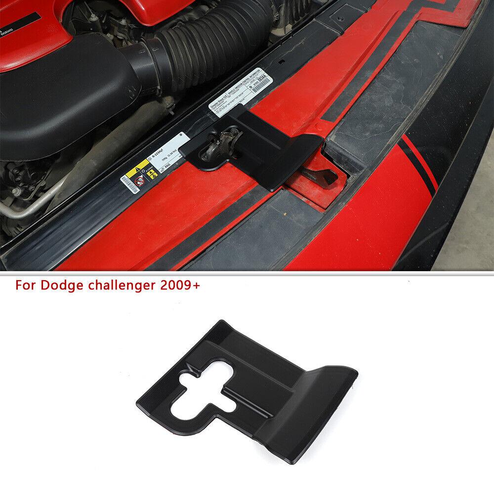 Black Hood Lock Bolt Dust-Proof Gap Protect Trim Cover For Dodge Challenger 09+