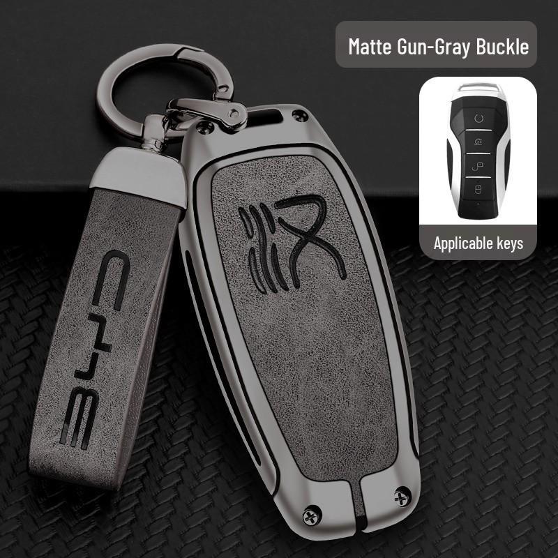 BYD Key Case Metal Shell: Anti-Lost Protection for Song PRO, Han, Tang, Song PLUS, Song MAX, Qin PRO Models.