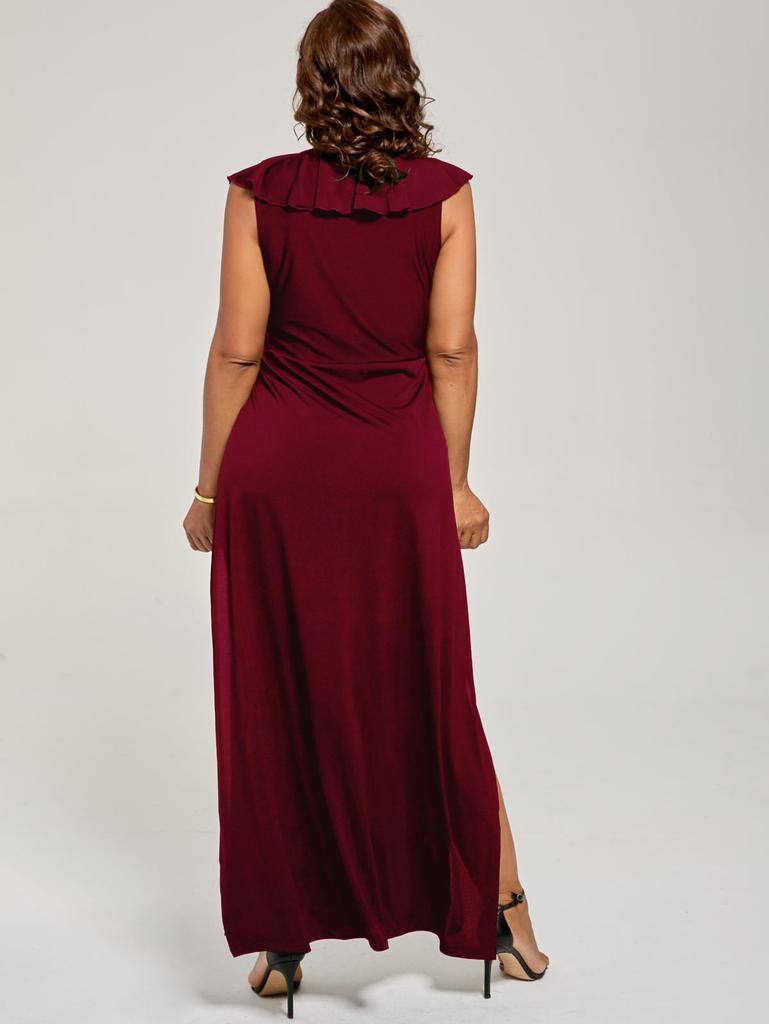 Wunderschönes Plus-Size Damen Lang Spaghettiträger Strandparty Abendkleid Für Alle Anlässe