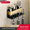 Wall Mounted Toothbrush Holder Hanging Storage Strong Load-bearing Space Aluminum Storage Toothbrush Rack Tooth Storage