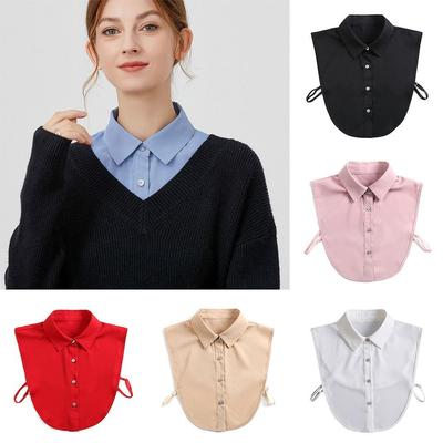1pc Colorful Lapel Fake Collar Vintage Detachable Shirt Collar for Women Blouse Sweater False Collar Lapel Top Neckwear Ties