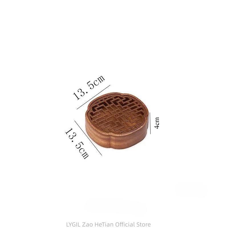 Mini Solid Wood Tea Tray Chinese Style Retro Water Storage Pot Holder Portable Outdoor Travel Small Dry Bubble Tea Table Durable