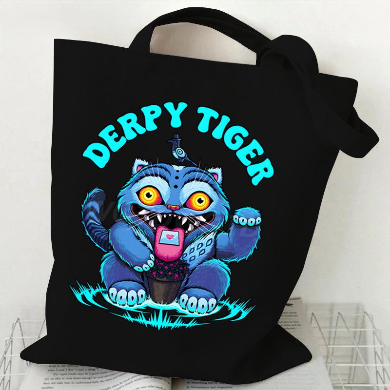 Witch Hunters Peripheral Printing Fashion Shoulder Bag Women's Large Capacity Student Portable Tote Bag Canvas Bag
