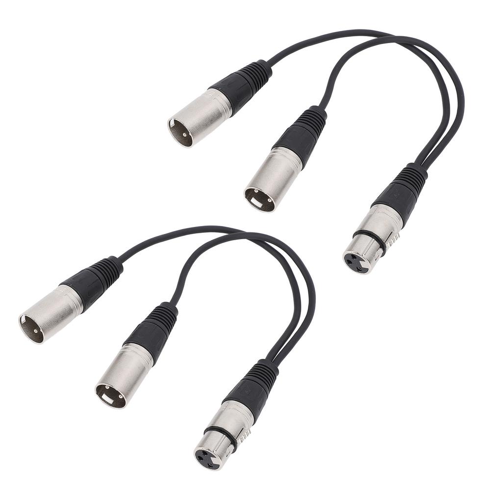 XLR Splitterkabel 3-Pin XLR Buchse auf Dual XLR Stecker Y-Kabel Plug and Play für Studio Bühne Mischpult Verstärker