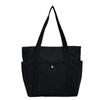 Korean Style Shopping Handbag Solid Color Cloth Shoulder Bag Portable Canvas Tote Bag  Students