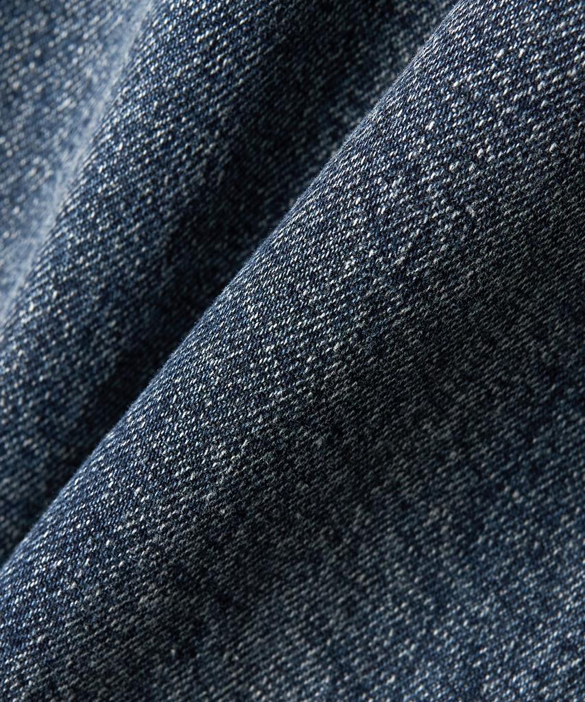 Toffee Vintage Snap Denim Blouson Jacket (Washed Indigo)