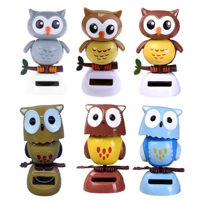 Decorações para Painel de Carro Brinquedo de Coruja Fofo Solar Decorações para Painel de Carro Coruja de Cabeça Mexedora Decoração de Carro para Mulheres Menina Fofa