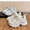 Internet Celebrities with the Same Platform Dad Shoes Women's 2025 Autumn New Lace-up Casual Shoes Single Shoes Heightened 6cm Sports Shoes