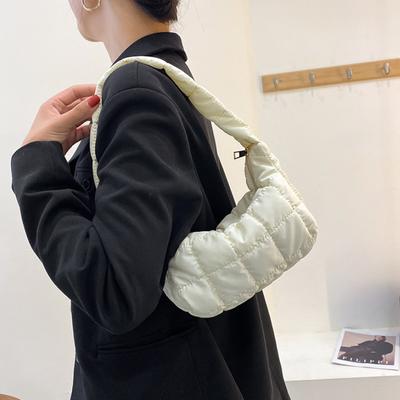 Newest Fashion Women'S Bag Trend Pleated Cloud Shoulder Bag Rhombus Solid Color Three-Dimensional Handbags For Women